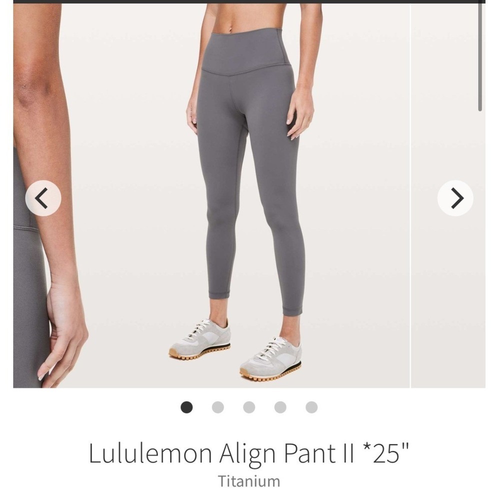 Lululemon Align Pant II 25 Size 4 Titanium Gray High Rise Nulu Leggings